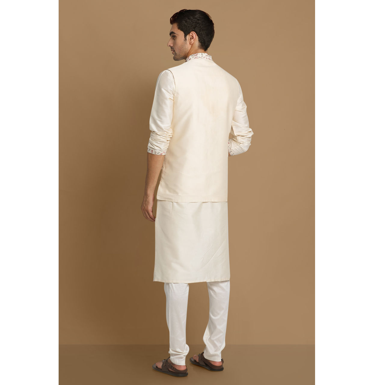 Buy Floral Embroidered Jacket Online in India Manyavar Nehru Jacket